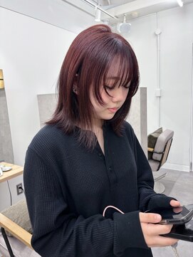シー(thee) ワインレッド！ブリーチなし