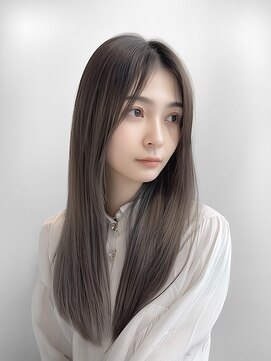 フランヘア 新宮店(Flan hair) 透明感グレージュ:ロングヘア
