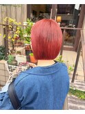ピンクオレンジ/ミニボブ