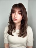 くせ毛風ダークアッシュウルフロングレイヤーp1越谷20代30代40代