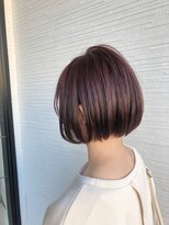 アパートメントヘアー&nbsp;佐賀ショート/丸みボブ/モーヴピンク/