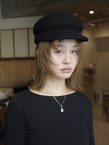 ネロ ヘアサロン ネイビー 渋谷(NERO HAIRSALON NAVY)&nbsp;【近藤真帆】ミディアムレイヤー　ミルクティーベージュ