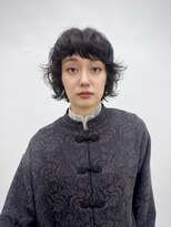 アフェクション 大曽根店&nbsp;ボブパーマ  ミディアムレイヤーハッシュカットダークグレー