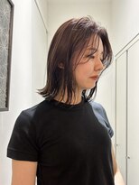 ヌークバイラヴェスト 四日市(neuk by lovest) ミディアムロブ×ラベンダーピンク
