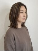 大人ハイライト/くびれミディ/立体感カラー【レセ南柏店】