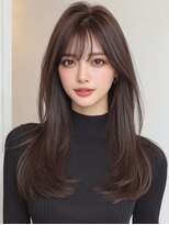 キキ(kiki) ミディアムストレート/ピンクベージュ/ニュアンスカラー_m0003