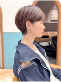 ハンサムショート/丸みショートボブ/20代30代40代50代/顔周り