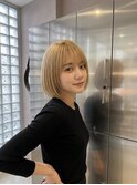 グレージュショート裾カラーベリーショートラベンダーグレージュ