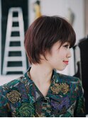 アシメ前髪マッシュボブ