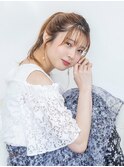 《suite》抜け感カラー　モテポニー 大人可愛い 透明感ベージュ