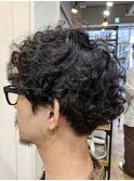 メンズスパイラルパーマスタイル