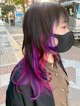 アスイン(asuin) インナーカラー★人気のピンク&パープル