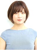 丸みのある簡単スタイリングショート