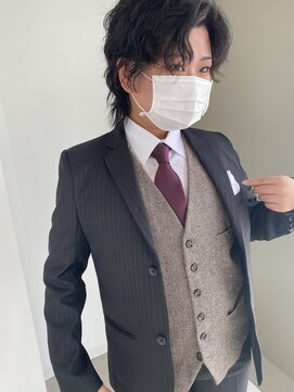 エイト 神戸三宮店(EIGHT) スーツ×パーマ#辻龍樹