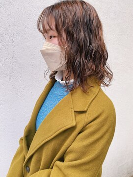 フェンヘアーアイス 中目黒(Fen.hair ici) ☆大人可愛いボブパーマグレージュハイライト前髪パーマ