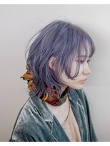 ルプラ ガーデン(le-pla garden) ブルーグレー#ベージュ#外ハネウルフ#ブリーチ#ダブルカラー