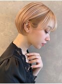大人ガーリー丸みショート ハイトーンショート s122