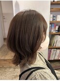 ラベンダーアッシュ×レイヤーボブ