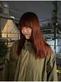 切りっぱなしボブ エアリーロング 美髪 ピンクブラウン