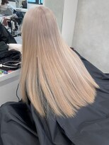 ベレーザ 渋谷(BELEZA)&nbsp;9246渋谷ブロンドホワイトアッシュ髪質改善ストレート韓国ヘア