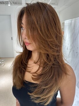 ヘアーサロングランデ(HAIR SALON GRANDE) ハイライトカラーミルクティーベージュレイヤーカット