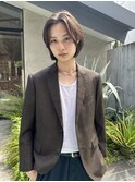 メンズボブウルフメンズミディアムレイヤーカットメンズウルフ