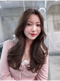 美髪韓国レイヤーイメチェン似合わせワイドバングロングレイヤー