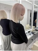ホワイトベージュ[着物/メルティカラー/透け感バング/新宿]