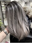 髪質改善縮毛矯正,レイヤー,縮毛矯正,白髪ぼかしハイライト.白髪