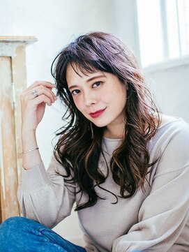 ヘアー&メイク ルナルナ 明和店 HAIR&MAKE LUNA LUNA 大人ガーリーなロングヘア!オン眉おフェロパーマ