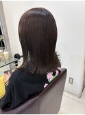 アッシュブラウンに外ハネスタイル☆