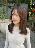 レイヤー/ミディアム・ロング/20代/顔周り/髪質改善