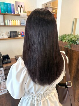 オーバルヘアー(OVAL hair) 絹髪/髪質改善カラー/艶髪ストレート/美髪/ダークブラウン