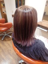 スリー(three)&nbsp;ミディアムボブ×アンブレラカラー