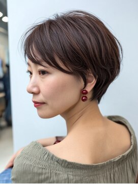 ショートボブ　ハイライト 【TELA HAIR東川口店】