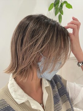 地毛ハイライト×グラデーションカラー