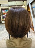 【大人シルエットの丸みショートボブ♪】内埜