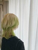 アレンヘアー 京橋店(ALLEN hair) ホワイトベージュ×ライムグリーン