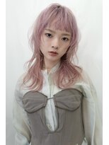 レコ 渋谷(LECO)&nbsp;ケアブリーチハイトーンペールピンクレイヤーカット