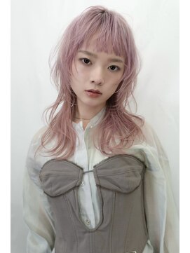 レコ 渋谷(LECO) ケアブリーチハイトーンペールピンクレイヤーカット