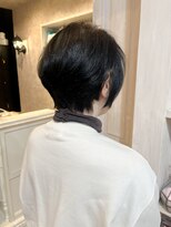 キャアリー(Caary) 福山美容室Caary小顔前下がりくびれショート髪質改善30代40代