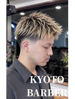 バーバーショップテト(barber shop tete)&nbsp;【金髪】テーパーフェード/アップバング/メンズショート