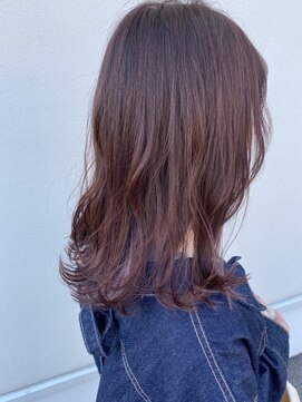 アドラーブル 万代店 (adorable) 透け感バッチリ、インナーカラー×ピンクブラウン【10代】