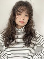 コフィー バイ メルト 吉祥寺(cofy by melt) 【松本咲花】ブリーチなし透明感オリーブベージュ　ロングパーマ