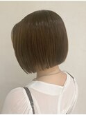 マニッシュショートフレンチボブ前髪ありアッシュベージュ