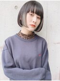 ポイントデザインカラー&綺麗なカットラインで魅せるラインボブ