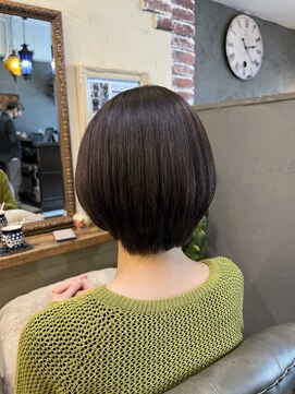 ベレッタ 枚方店(veretta.) ショートの縮毛矯正☆30代/40代/50代（田村良平）丸みカット