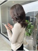 20代30代大人かわいいシアーグレージュナチュラルレイヤー