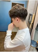 spiral perm _ men’s cut