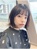 くせ毛風/外ハネボブ/インナーカラー/ボブレイヤー/馬車道